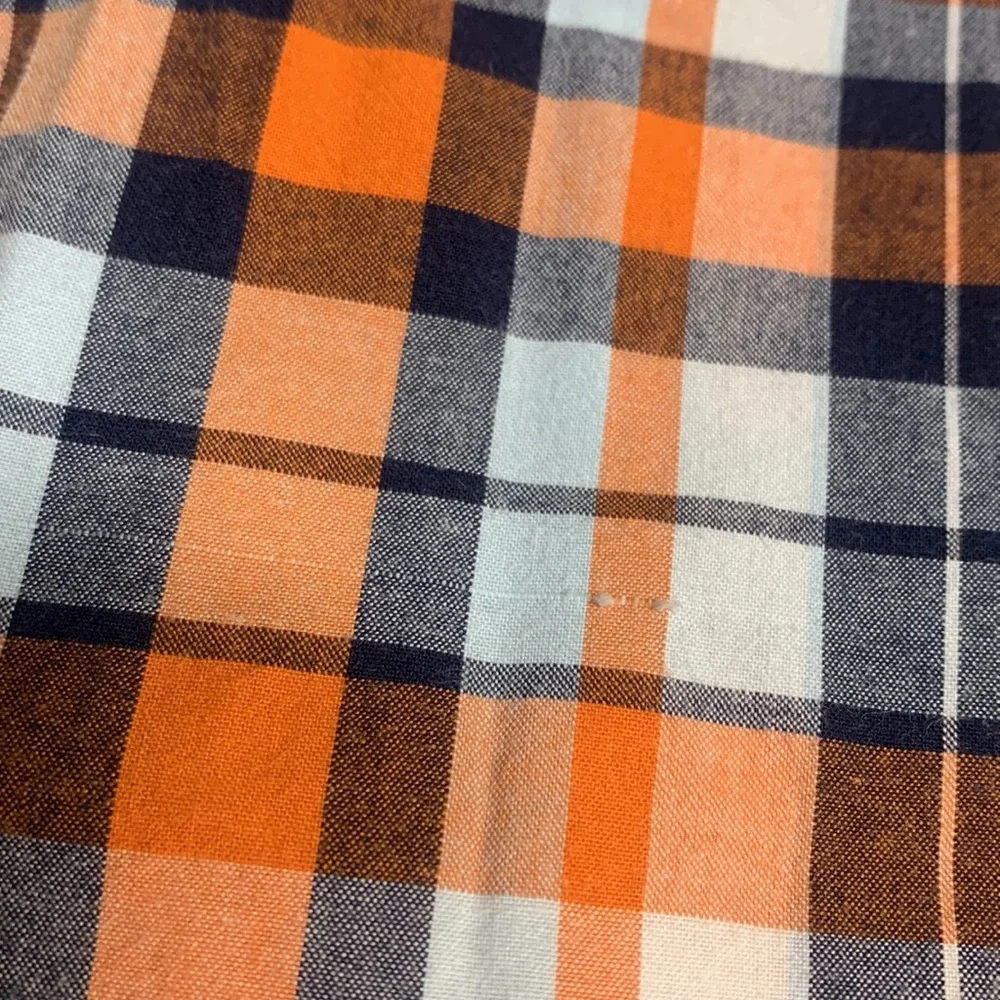 Gymboree Orange & Blue Button Down Shirt EUC 12-18M